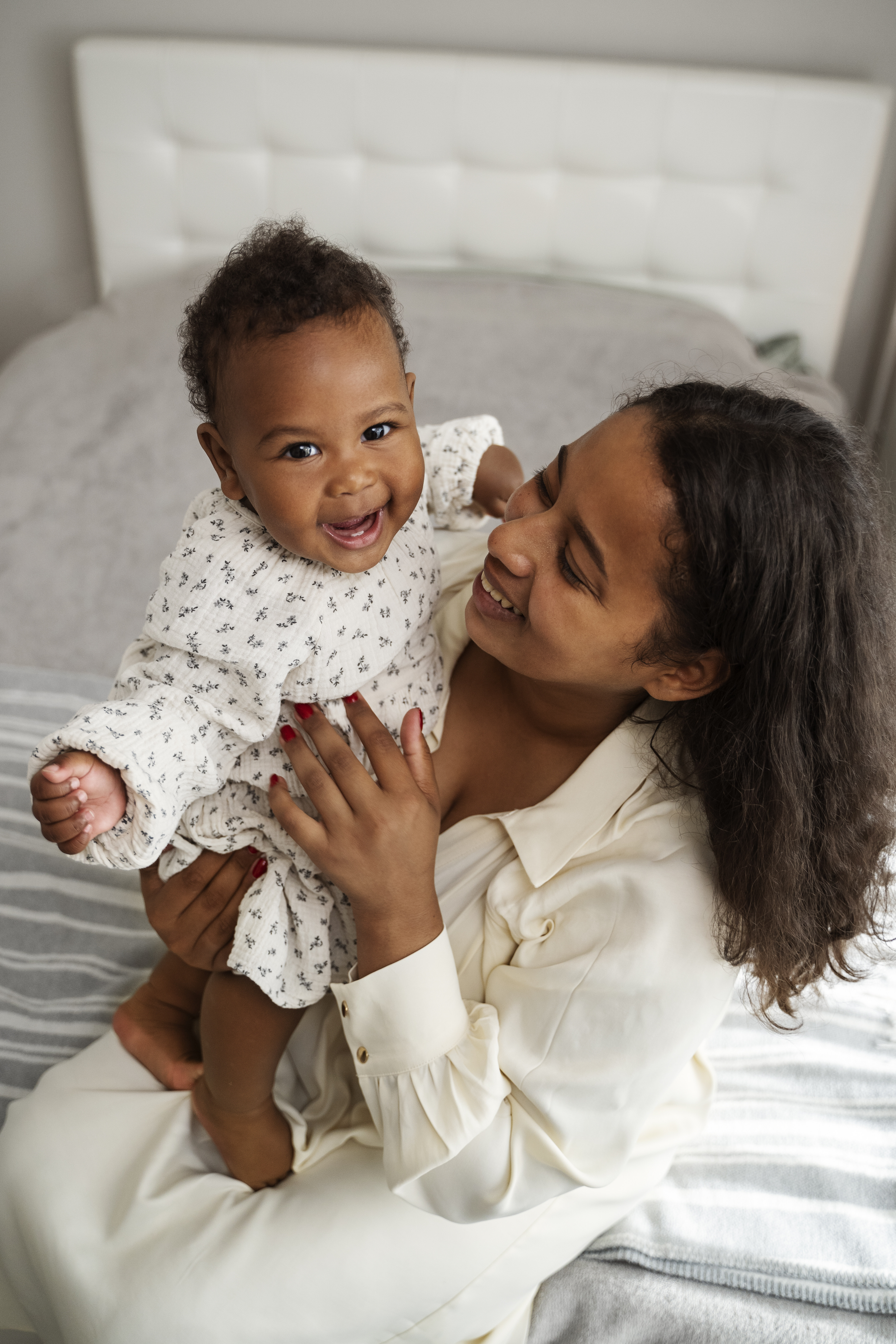Mother spending time with her child